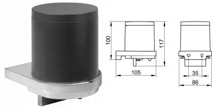 Дозатор для мыла «Keuco» Collection Moll 12752010101 на стену хром/антрацит Дозатор для мыла «Keuco» Collection Moll 12752010101 на стену хром/антрацит