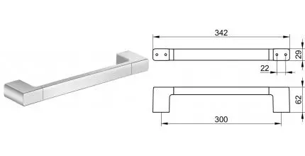 Поручень «Keuco» Collection Moll 12707010000 на стену хром