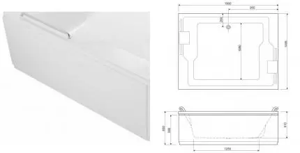 Торцевой экран под ванну «Cezares» Plane Duo 145 белый W37 левый Торцевой экран под ванну «Cezares» Plane Duo 145 белый W37 левый