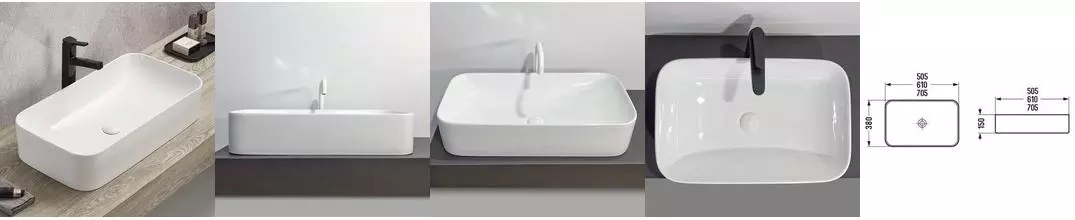 Раковина «Comforty» 78575-70 70/38 фарфоровая белая