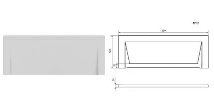 Экран под ванну «Timo» FP12 120 белый