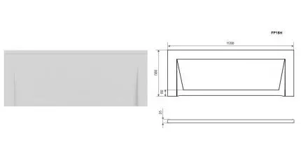 Экран под ванну «Timo» FP16H 160 белый