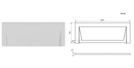 Экран под ванну «Timo» FP17H 170 белый