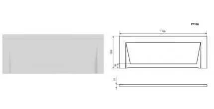 Экран под ванну «Timo» FP18H 180 белый