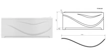 Экран под ванну «Timo» Vino15 белый правый Экран под ванну «Timo» Vino15 белый правый