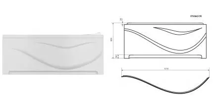 Экран под ванну «Timo» Vino17 белый правый Экран под ванну «Timo» Vino17 белый правый