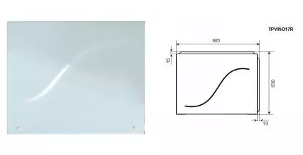 Торцевой экран под ванну «Timo» Vino17 узкая белый правый