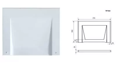 Торцевой экран под ванну «Timo» TP75H 75 белый