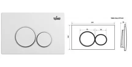 Кнопка смыва «Timo» Kulo FP-001W пластик белая