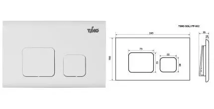 Кнопка смыва «Timo» Soli FP-002W пластик белая