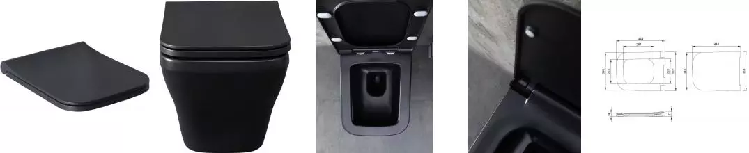Сиденье для унитаза «Allen Brau» Infinity 4.21014.31 дюропласт с микролифтом черное матовое