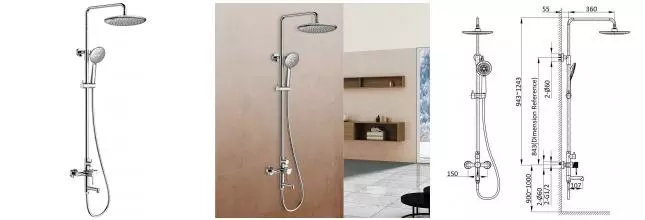 Душевая система «Vincea» Desire VSFS-1D1CH хром