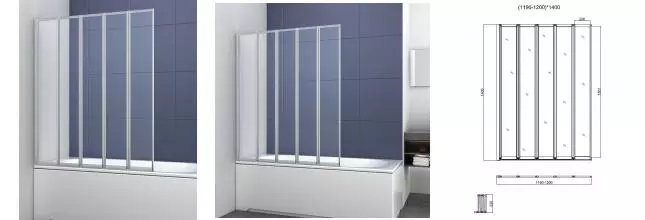 Шторка на ванну стеклянная «Vincea» VSB-32120CL 120/140 прозрачная/хром левая Шторка на ванну стеклянная «Vincea» VSB-32120CL 120/140 прозрачная/хром левая