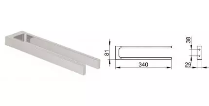 Полотенцедержатель двойной «Keuco» Edition 11 11119050000 на стену шлифованный никель Полотенцедержатель двойной «Keuco» Edition 11 11119050000 на стену шлифованный никель
