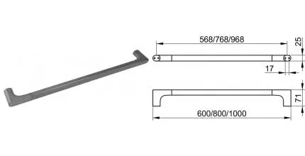 Полотенцедержатель «Keuco» Edition 400 11501130600 на стену хром