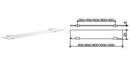 Полка в ванну «Keuco» Collection Moll 12710015800 на стену хром