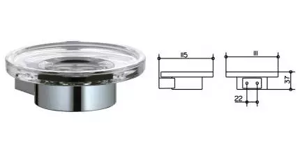 Мыльница «Keuco» Plan 14955079000 на стену нержавеющая сталь