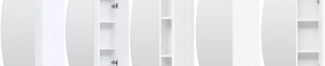 Зеркало с шкафчиком «Aquanet» LM 55 без света белый правый Зеркало с шкафчиком «Aquanet» LM 55 без света белый правый