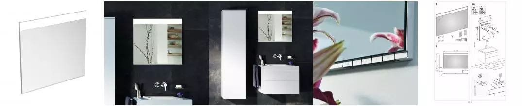Зеркало «Keuco» Edition 400 720-1050х650х33 с подсветкой Матовый серый Зеркало «Keuco» Edition 400 720-1050х650х33 с подсветкой Матовый серый