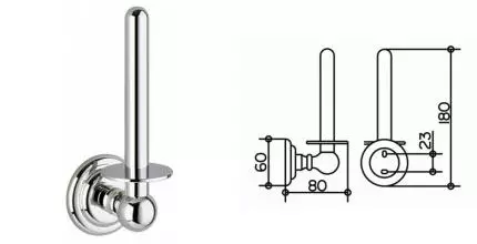 Держатель для туалетной бумаги «Keuco» Astor 2163010000 на стену хром Держатель для туалетной бумаги «Keuco» Astor 2163010000 на стену хром