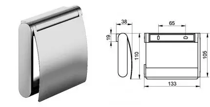 Держатель для туалетной бумаги «Keuco» Plan 14960070000 на стену нержавеющая сталь