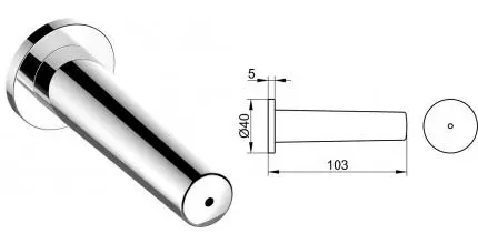 Держатель для туалетной бумаги «Keuco» Smart.2 14763010000 на стену хром Держатель для туалетной бумаги «Keuco» Smart.2 14763010000 на стену хром