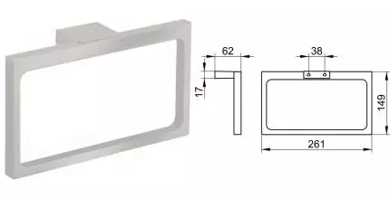 Полотенцедержатель «Keuco» Edition 11 11121050000 на стену шлифованный никель Полотенцедержатель «Keuco» Edition 11 11121050000 на стену шлифованный никель