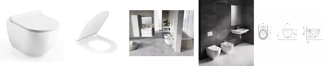 Подвесной унитаз «Ravak» Uni Chrome X01516/Uni Chrome Slim X01550 белый с сиденьем дюропласт с микролифтом белое Подвесной унитаз «Ravak» Uni Chrome X01516/Uni Chrome Slim X01550 белый с сиденьем дюропласт с микролифтом белое