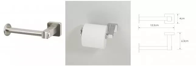 Держатель для туалетной бумаги «WasserKRAFT» Rhin K-8796 на стену никель