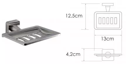 Мыльница «WasserKRAFT» Rhin K-8769 на стену никель