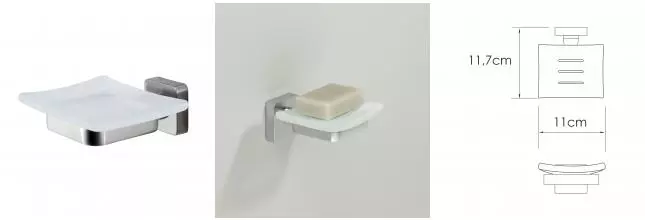 Мыльница «WasserKRAFT» Rhin K-8729 на стену никель