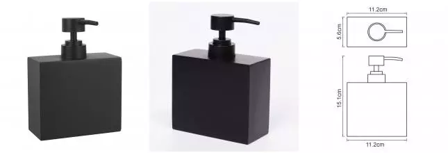 Дозатор для мыла «WasserKRAFT» Abens K-3799 на стол чёрный