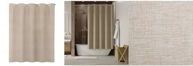 Штора для ванной «WasserKRAFT» Isen SC-40102 200/200 бежевая Штора для ванной «WasserKRAFT» Isen SC-40102 200/200 бежевая