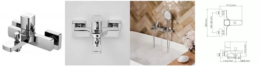 Смеситель для ванны «WasserKRAFT» Naab 8601 хром Смеситель для ванны «WasserKRAFT» Naab 8601 хром