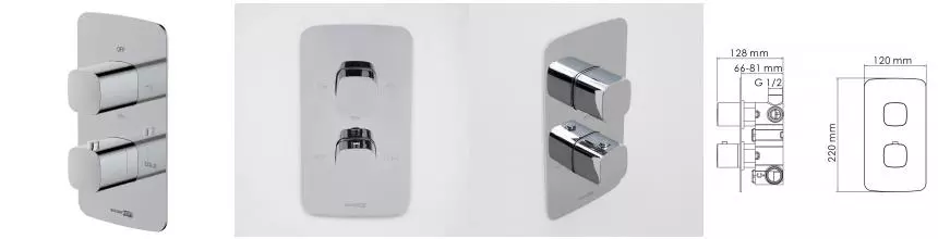 Смеситель для душа «WasserKRAFT» Naab 8644 с термостатом хром Смеситель для душа «WasserKRAFT» Naab 8644 с термостатом хром