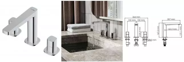 Смеситель для раковины «WasserKRAFT» Naab 8635 хром Смеситель для раковины «WasserKRAFT» Naab 8635 хром