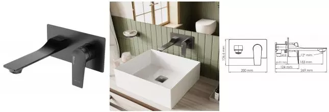 Смеситель для раковины «WasserKRAFT» Wiese 8430 оружейная сталь Смеситель для раковины «WasserKRAFT» Wiese 8430 оружейная сталь