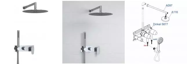 Душевая система «WasserKRAFT» A16116 хром