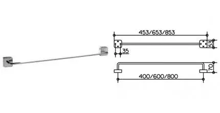 Полотенцедержатель «Keuco» Smart.2 2301010600 на стену хром Полотенцедержатель «Keuco» Smart.2 2301010600 на стену хром