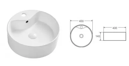 Раковина «AQUAme» AQM5009 40 фарфоровая белая