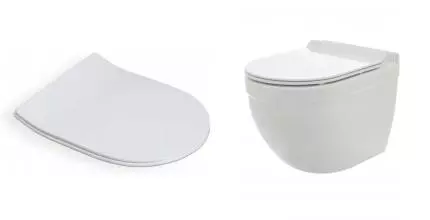 Сиденье для унитаза «AQUAme» AQM1201 ультратонкое дюропласт с микролифтом белое
