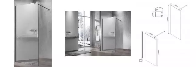 Душевая перегородка «Vincea» Walk-In VSW-1H900MRGM 90/200 зеркальная/вороненая сталь Душевая перегородка «Vincea» Walk-In VSW-1H900MRGM 90/200 зеркальная/вороненая сталь