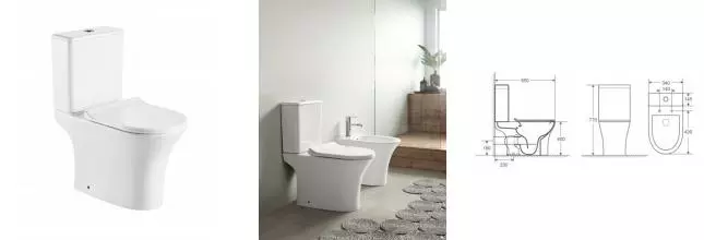 Унитаз компакт безободковый «Azario» Fretta round AZ1217/AZ1216 белый с сиденьем дюропласт с микролифтом белое Унитаз компакт безободковый «Azario» Fretta round AZ1217/AZ1216 белый с сиденьем дюропласт с микролифтом белое