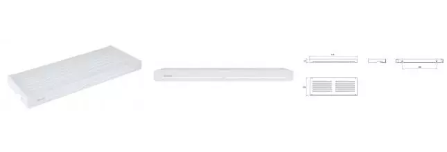 Полка в ванну «Ravak» Slim S X07P651 на стену белая