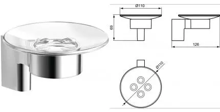 Мыльница «Ideal Standard» Connect A9155AA на стену хром