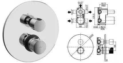 Смеситель для душа «Paffoni» Jo JO019CR хром