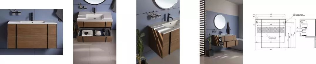 Тумба с раковиной «Allen Brau» Reality 91 (274393) (Fantasy 91) подвесная natural oak