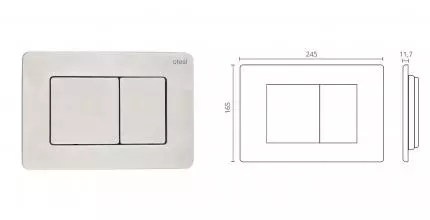 Кнопка смыва «CTESI» Steel металл