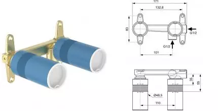 Внутренняя часть смесителя «Ideal Standard» a1314nu (ОБРАЗЕЦ!!!)
