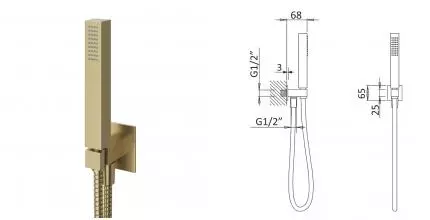 Душевой гарнитур «Cezares» PORTA-DEFM-SR sunrise